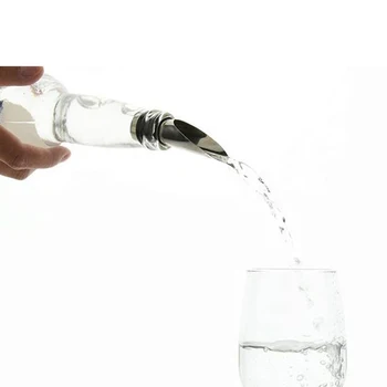 1pcStainless Plieno Alkoholiniai gėrimai Dvasia Nerūdijančio Plieno Dangtelis kokteilių taurės tokios Mediniai Srauto Vyno Butelį, Užpilkite Vandens Kamščiu Luckeg