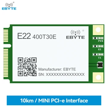 Belaidžio LoRa Plėstinio Spektro Modulis 433MHz EBYTE E22-400T30E/33E MINI PCI-e Standartinę Sąsają, UART/RS485/RS232/USB 30/33dBm