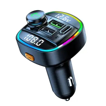 BT5.0 Automobilinis FM Siųstuvas laisvų Rankų Skambinimo Garso Atkūrimo Automobilio Radijo Moduliatorius MP3 Grotuvas 22.5 W USB Super Greito Įkrovimo Adapteris