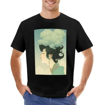 Galva debesyse, T-Shirt anime sunkiasvoris t shirts mens t marškinėliai atsitiktinis stilingas