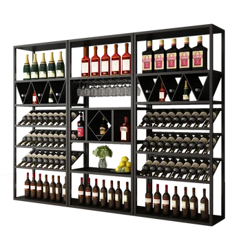 Geležies vyno kabineto nuo sienos, Valgomasis, gyvenamasis kambarys ekranas kabineto Vyno Laikymo spintos rack grindų iki lubų vyno taurė