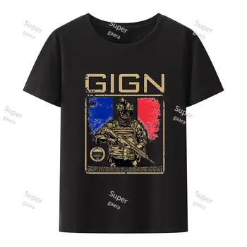 GIGN Žandarmerijos Intervencijos Grupė Vyrų, Skirta Marškinėliai Graphic Marškinėliai Moteris Drabužiai marškinėliai trumpomis Rankovėmis Tee Y2k