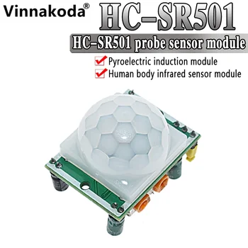 HC-SR501 Žmogaus Infraraudonųjų spindulių Aptikimo Modulis Piroelektriniams Infraraudonųjų spindulių Jutiklį, Importuotų Zondas