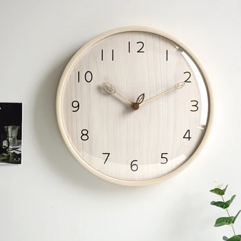 Kietos medienos sienos laikrodį, modernus minimalistinio kambarį namuose silent laikrodis asmenybės mados kūrybos Šiaurės laikrodis