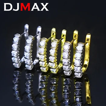 Naujas 2023 DJMAX Originalus 925 Sterling Silver Lady Diamond Hoopas Auskarai 0.3 CT Moissanite Hoopas Auskarai Moterims, Aukščiausios Kokybės