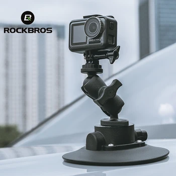 ROCKBROS Telefonas Veiksmų Kameros Laikiklio siurbtuką Kalno Automobilių Gyvis Turėtojas 360 Reguliuojamas GoPro Oro Veiksmų Telefono Kamera