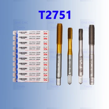 T2751 Titano Sidabrą, Štampavimo Bakstelėkite M3 M4 M5 M6 M8 M10 M12 Fluteless Čiaupai Su Naftos Įpjova Spalvotųjų Metalų Originalus YG-1