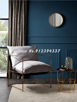 Vienos sofos, kėdės mažame bute miegamajame tingus sofa šviesos prabanga kaustytomis geležies paprastas laisvalaikio šiaurės sėdima kėdė