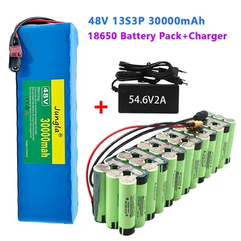 100% originalus 13S3P 48V 30Ah 1000W Li jonų baterija 54.6 V Li jonų elektrinis motoroleris baterija su BMS+kroviklis T DC