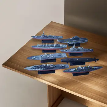 8x 4D Surinkti Laivo Modelį Švietimo Žaislai Playset Karo Modelio Žaislas Orlaivio Modelis Vaikams Berniukams, Suaugusiems, Vaikams, Dovanos
