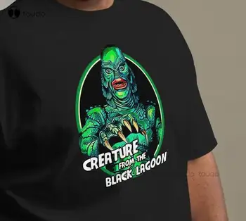 Derliaus Creature Iš Black Lagoon T-Shirt - Klasikinis Siaubo Filmas Medvilnės Lauko Paprastas Atsitiktinis Derliaus Tee Marškinėliai Xs-5Xl
