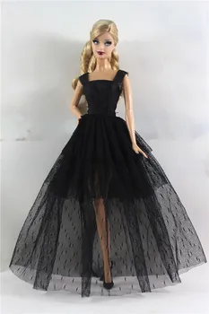 Europos Mados Juoda Nėrinių Suknelė Nustatyti 30cm Barbie Blyth 1/6 MH / CD FR SD Kurhn BJD Doll Drabužių Priedai Mergina Žaislas