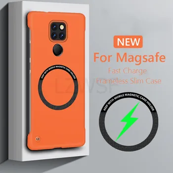 Frameless Magnetinio Už Magsafe Slim Atveju, Huawei Mate 20 30 40 50 Pro Mate20 Pro Belaidžio Įkrovimo Sunku Galinį Dangtelį