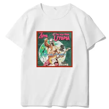 Frank Zappa Vyras Iš Utopija Roko Kietas Senovinių Muzikos T marškinėliai Topai Tee marškinėliai Graphic T shirts Harajuku Vyrų drabužiai.