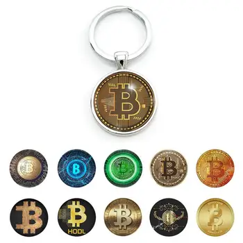 JWEIJIAO Bitcoin Dizaino Keychain Cryptocurrency Bitcoin Temą paketų prižiūrėtojų raktinę Žavesio Mados Key Chain RBG114
