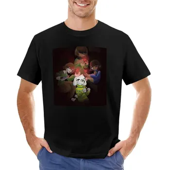 Kris Apčiupinėti Chara ir Asriel Dreemurr T-Shirt katė marškinėliai Estetinės drabužiai vyrams, drabužiai