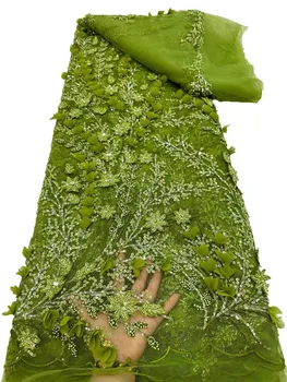 Naujas 3D trimatis granulių china nėriniai siuvinėjimo audinys, Europos ir Amerikos mados suknelė vakare gown