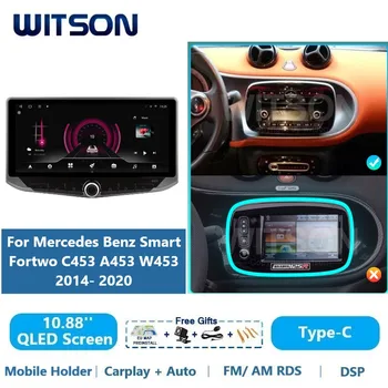 QLED Android Automobilio Multimedijos Mercedes Benz Smart Fortwo 3 C453 A453 W453 Carplay GPS Auto Stereofoninis Radijas Automobilio Garso