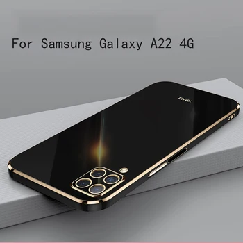 Samsung Galaxy A22 4G Atveju Minkštos TPU Case For Samsung Galaxy A22 4G Aukštos Kokybės Anti-fingerprint Kamera, Apsaugos Dangtelis