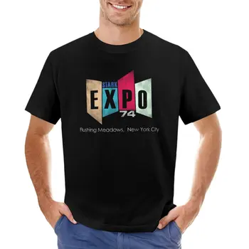 Stark Expo '74 T-Shirt grafikos marškinėliai vasaros drabužių mielas viršūnės juodos spalvos sportinius marškinėlius, vyriški t shirts