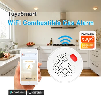 Tuya WiFi DUJŲ (SND Nuotėkio Jutiklis, Signalizacija Gaisro Saugumo Detektorius APP Kontroliuoti Saugos Smart Home Nuotėkio Jutiklis Paramos Smart Gyvenimo App