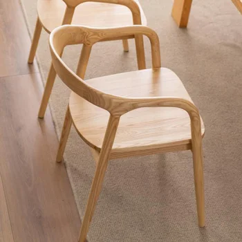 Šiaurės Dizaineris Valgomasis Kėdė Medienos Prabanga Šiuolaikinės Armnest Vienas Valgomasis Kėdės Miegamojo Minimalus Sillas De Comedor Namų Baldai